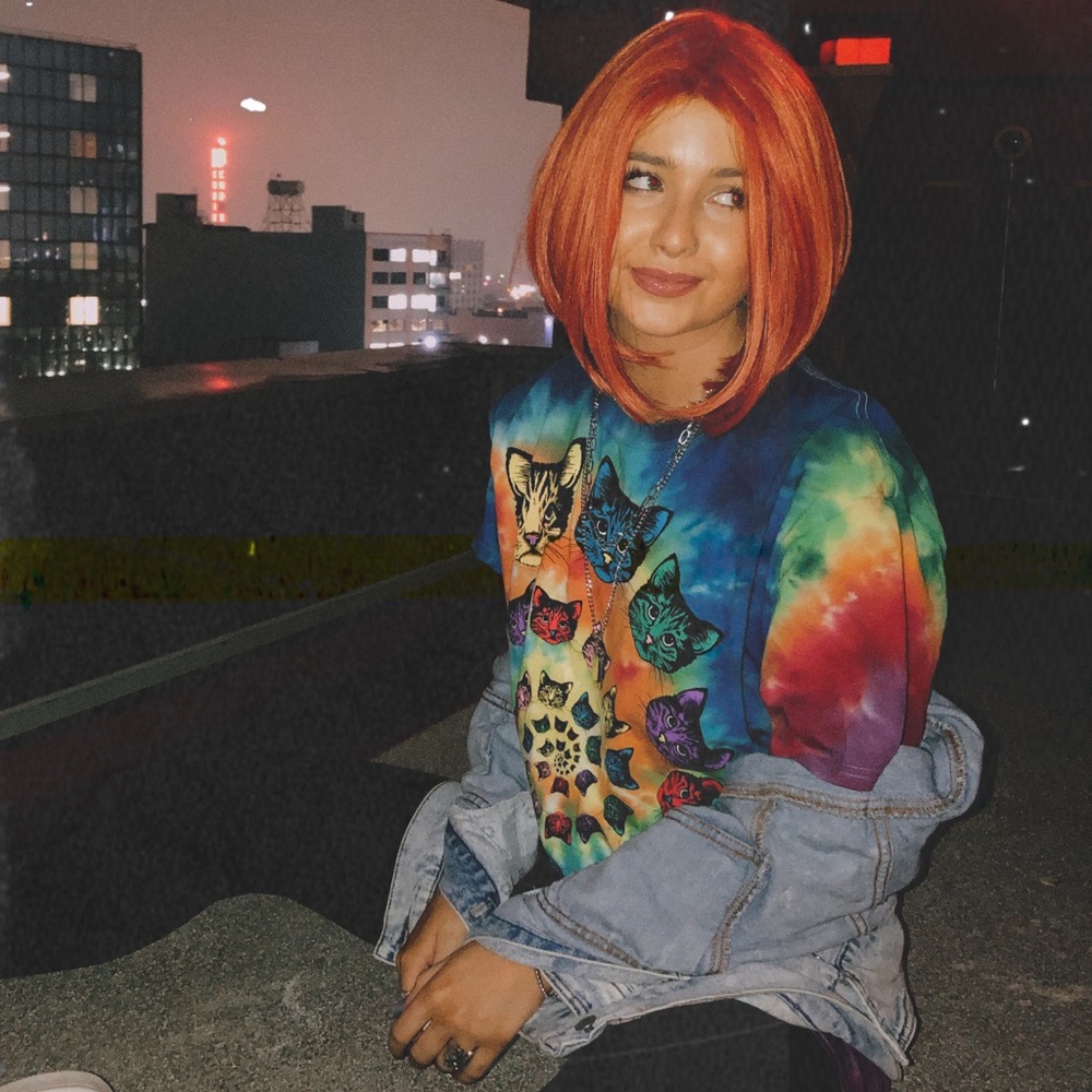 Trippy car tie dye tshirt